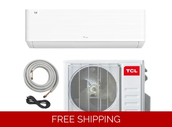 TCL 12K-Btu 23 SEER2 Mini Split Air Conditioner +Heat (-13°F), WIFI, E-Star: 13 EER/9.5 HSPF (R410a)